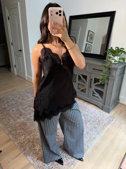 Ivy Black & White Plaid Pants