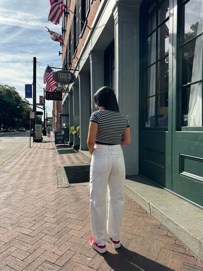 Navy Striped Soft Tee