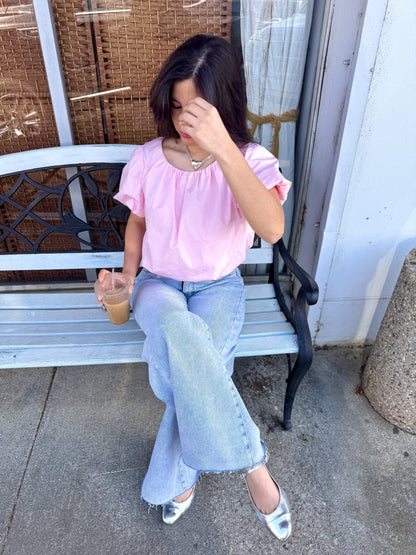Light Pink Bubble Top