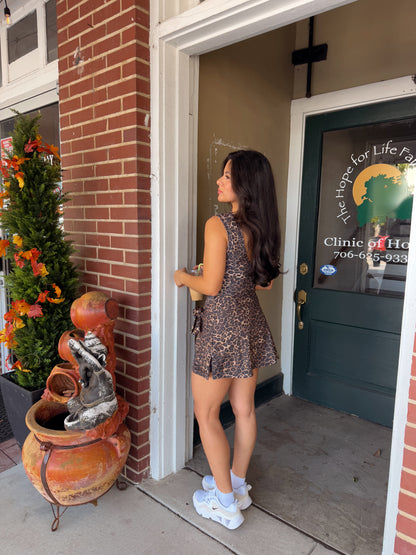 Leopard Wrap Active Romper