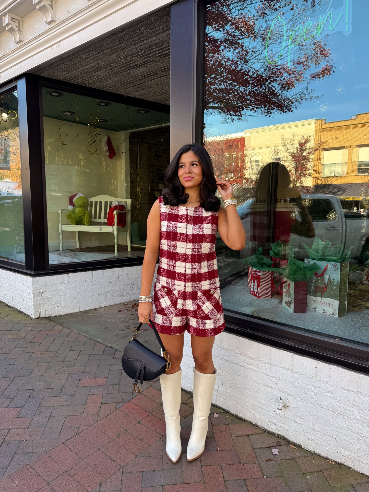 The Noel Tweed Romper