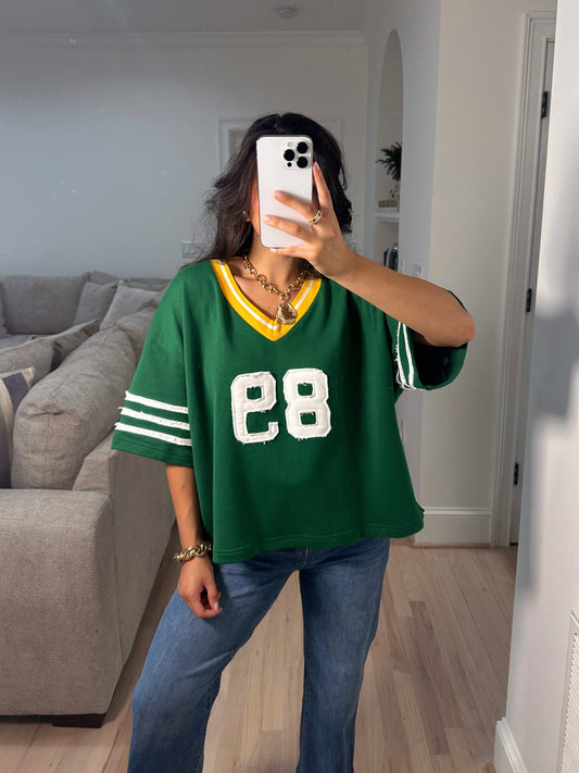 Green 89 Varsity Oversized Tee