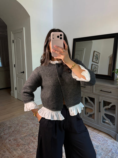 Camille Poplin Cardigan Sweater