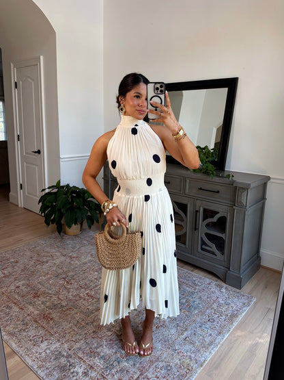 Marquise Polka Midi Dress
