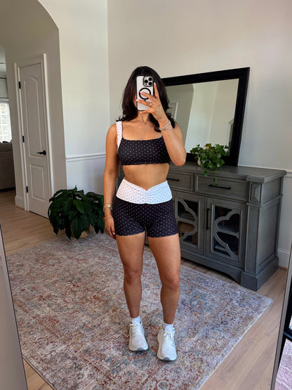 Polka Dot Active Sports Bra