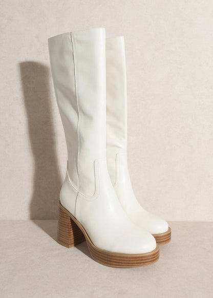 Dove Platform Knee-High Boot