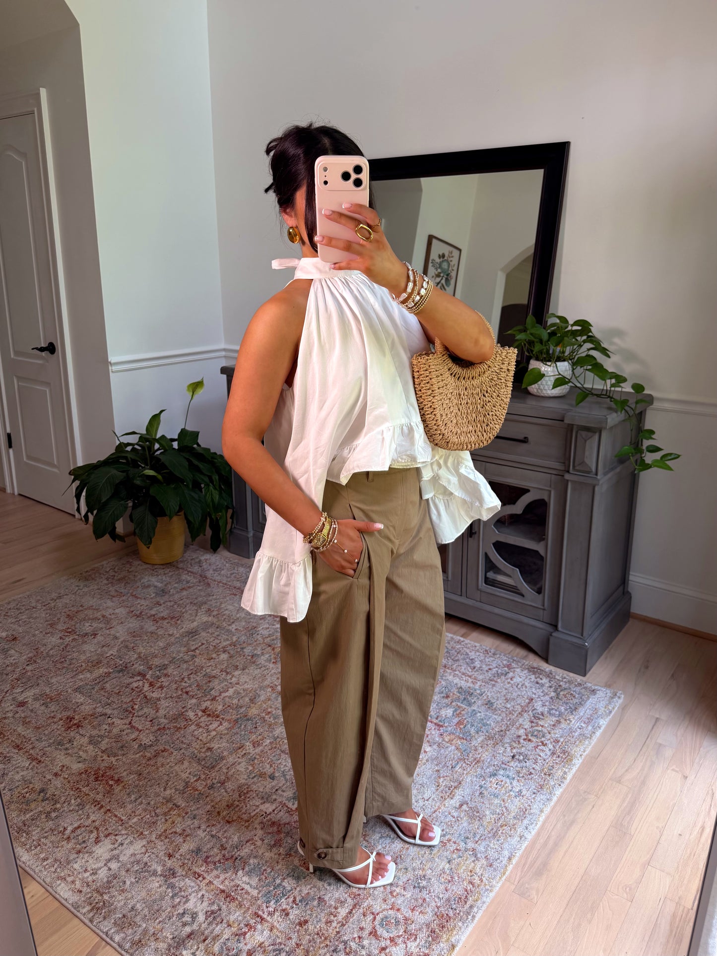Sandbar Khaki Pleated Pants