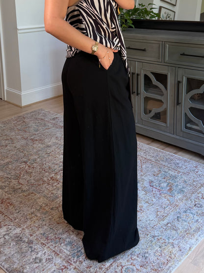 Everyday Wide Leg Black Pants