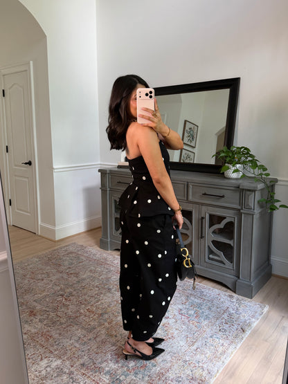 Midnight in Paris Polka Dot Top & Pant Set