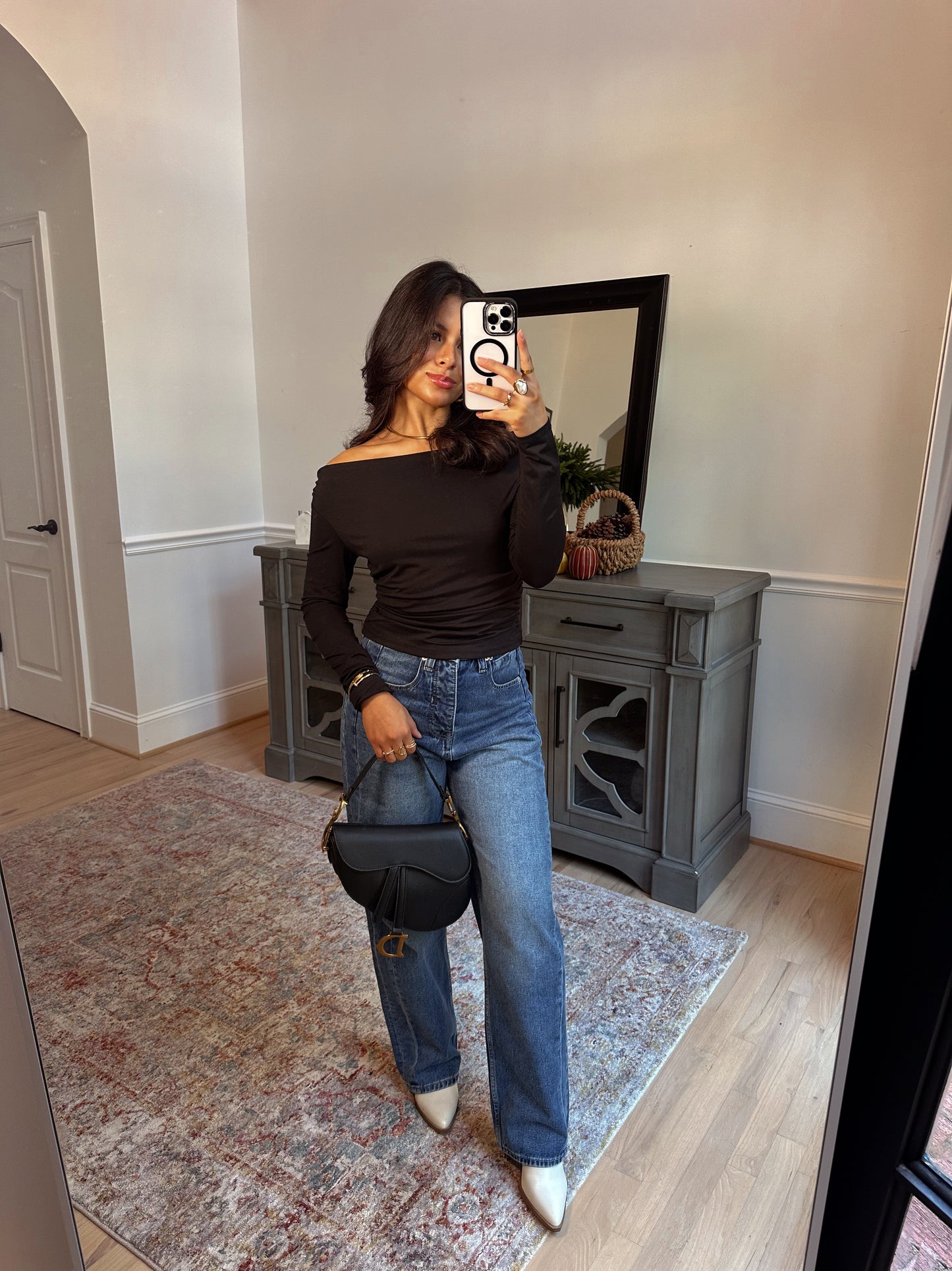Chic Living Black Off-Shoulder Top