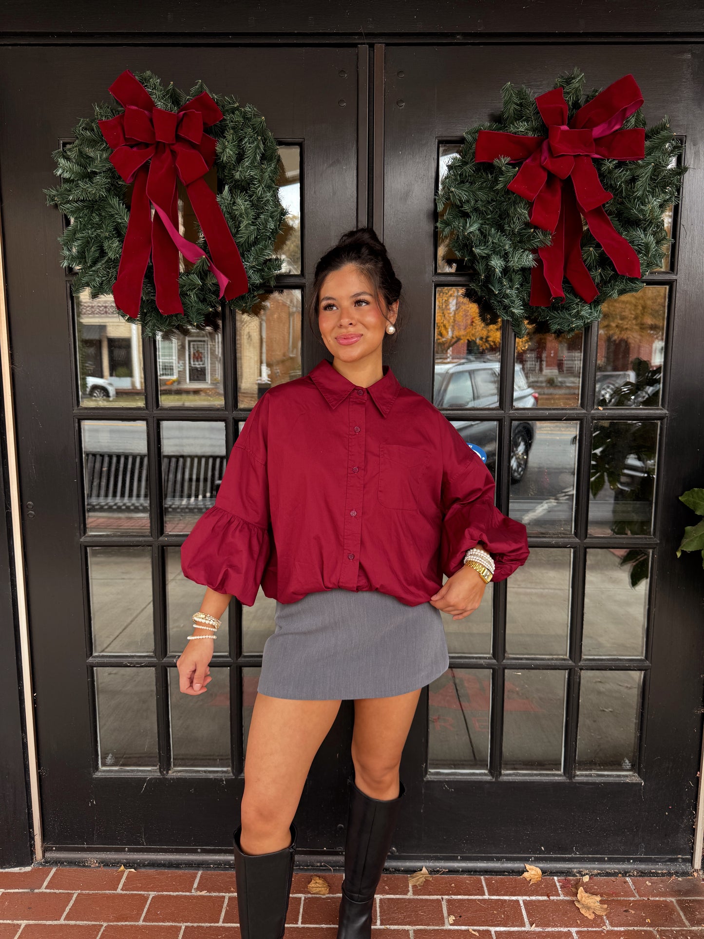The Winter Berry Bubble Top