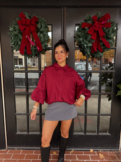 The Winter Berry Bubble Top