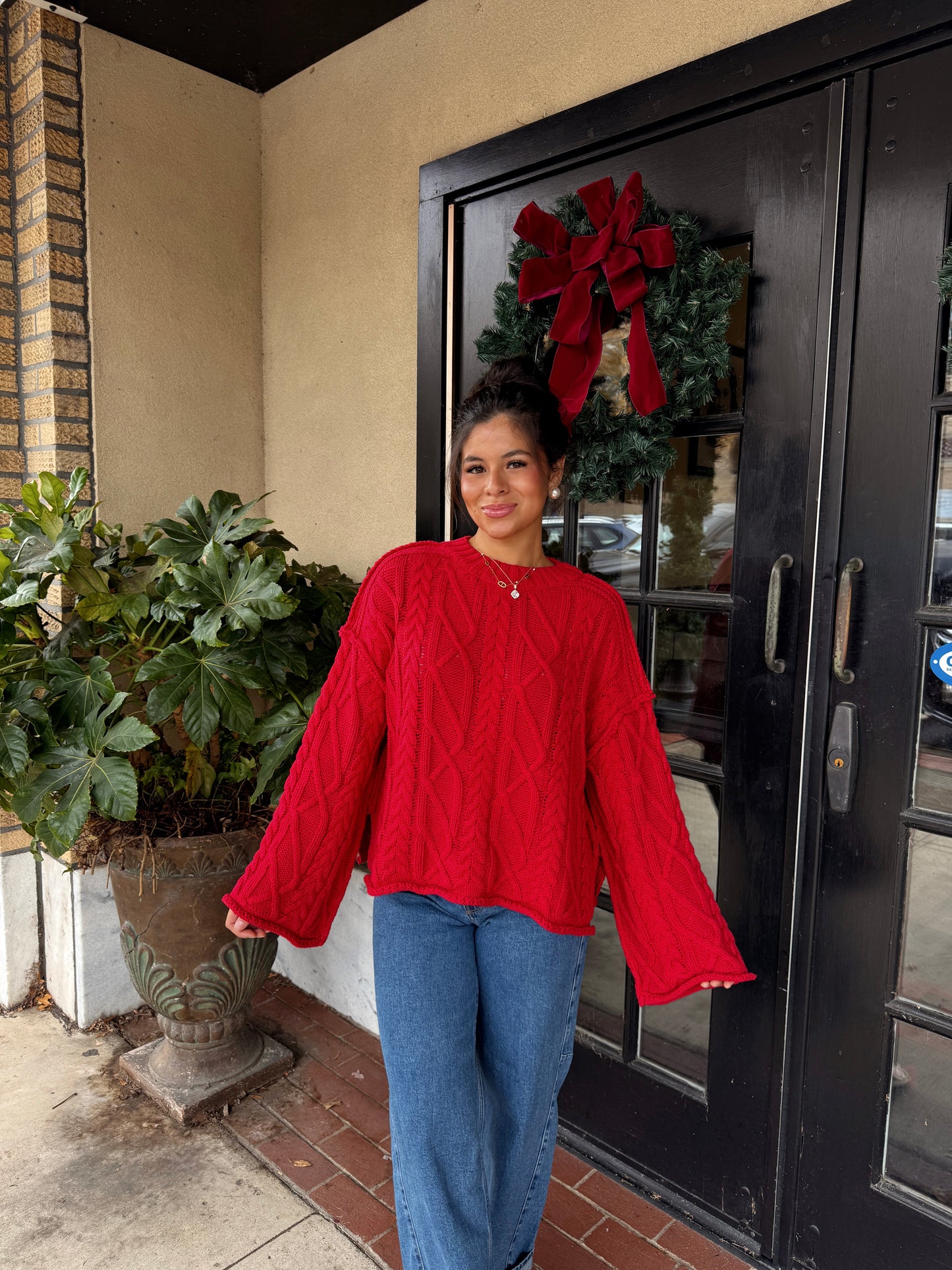 The Red Rouge Cable Knit Sweater