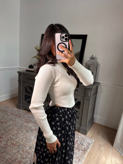 Eloise Ribbed Sweater Top