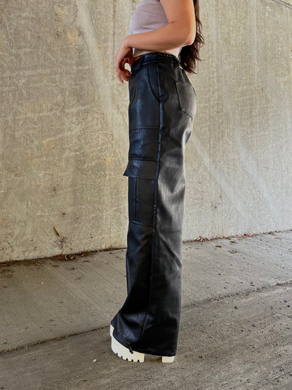 Signature Leather Cargo Pants