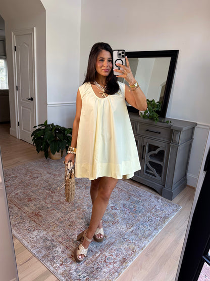Limone Sorbet Flowy Dress