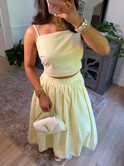 Limoncello Striped Top & Skirt Set
