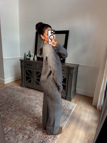 Snowed-In Grey Sweater Set