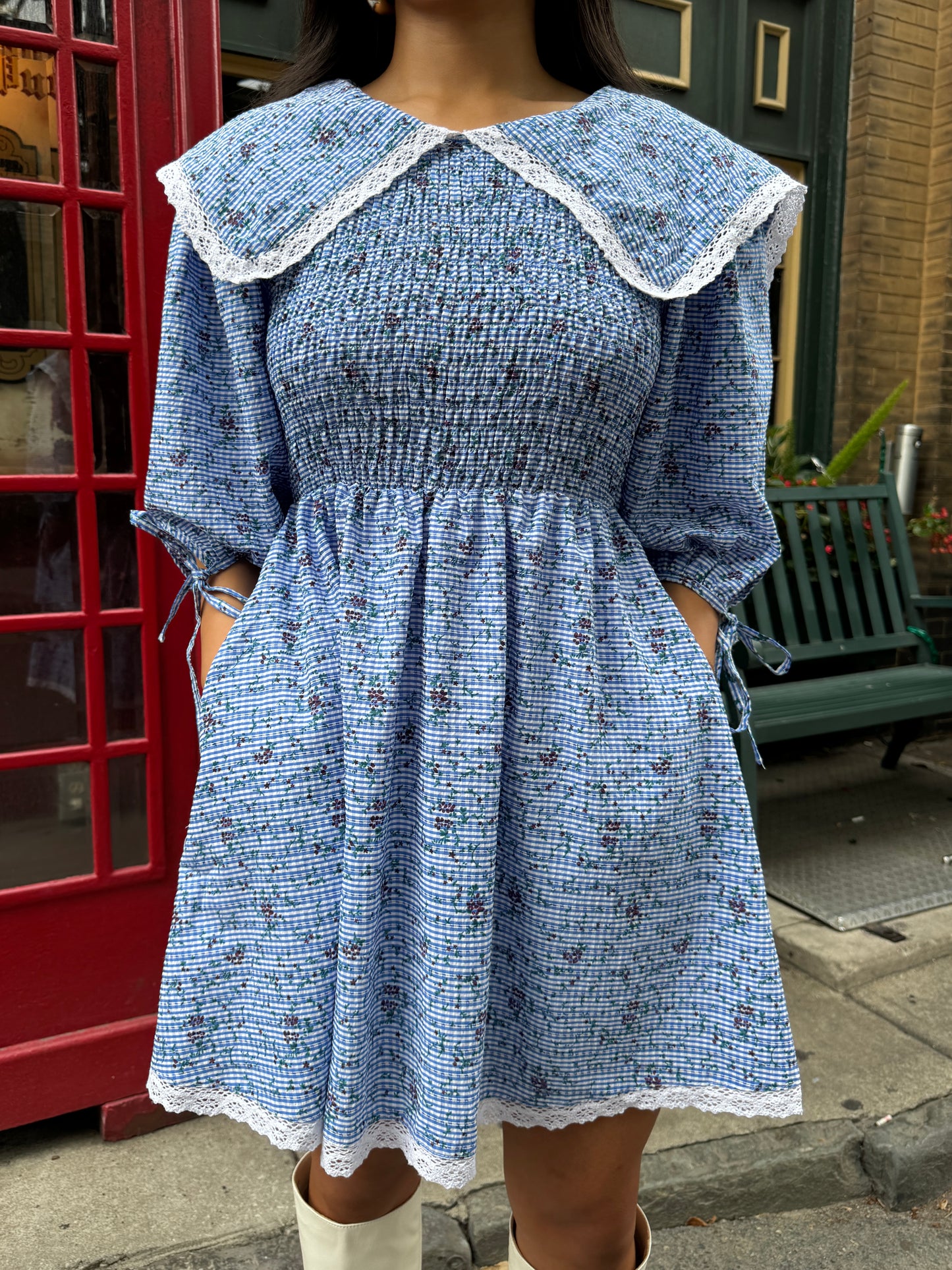 Baby Blue Peter Pan Collared Dress