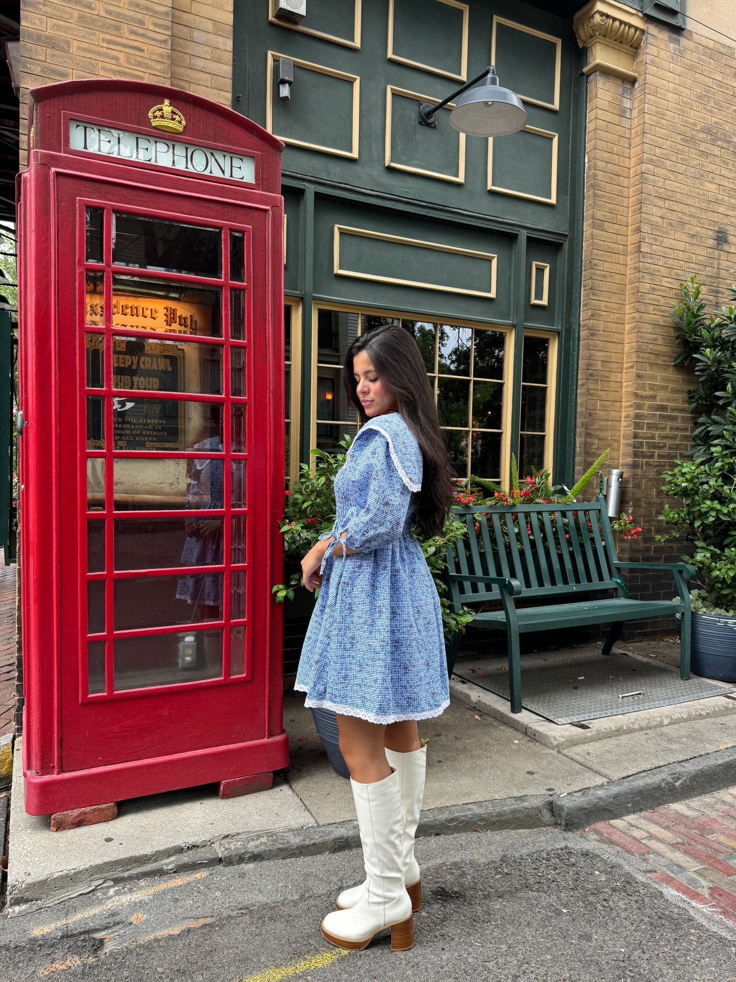 Baby Blue Peter Pan Collared Dress