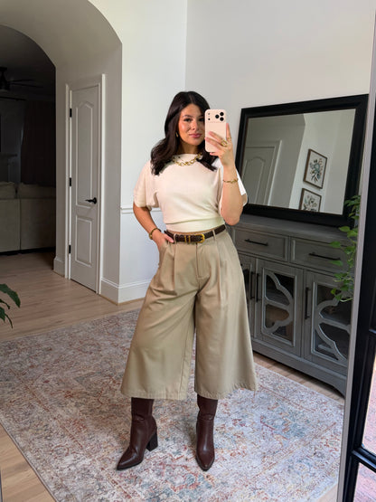 Hadley Khaki Capri Trousers