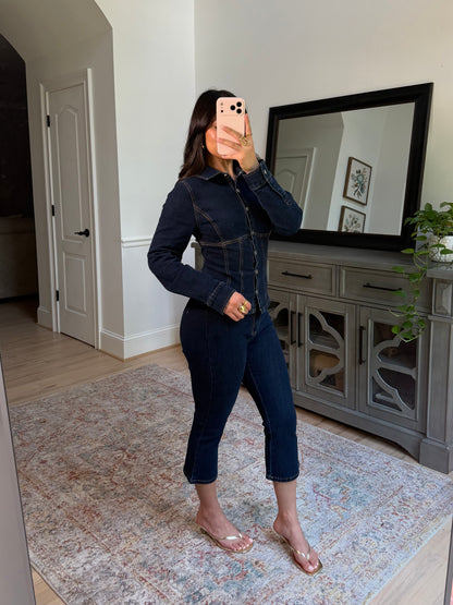 Brooklyn Denim Button-Up Top