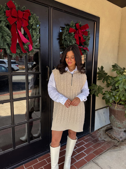 The Madison Cream Knit Vest (Dress / Top)