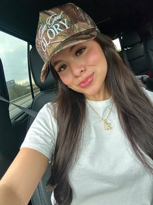 Give God Glory Camo Trucker Hat