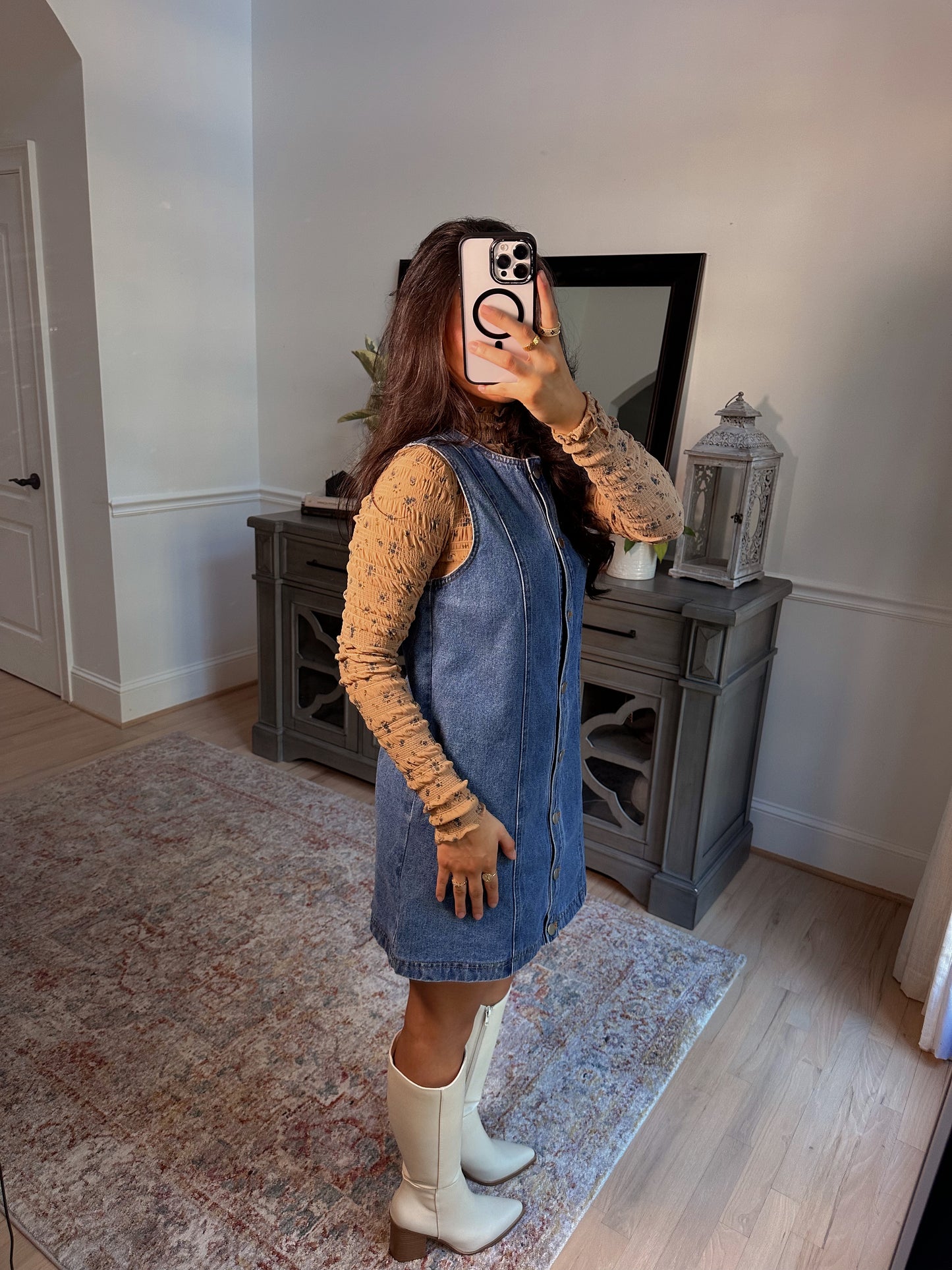 Falling for You Denim Dress