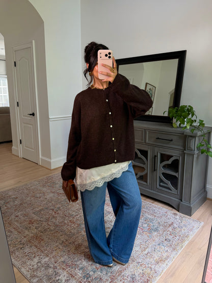 Hot Chocolate Brown Cardigan