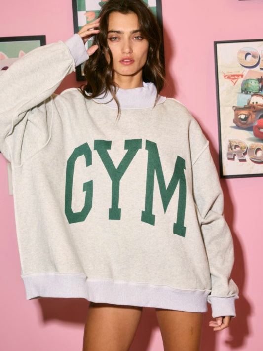 GYM / BED Reversible Oversized Mockneck Sweatshirt