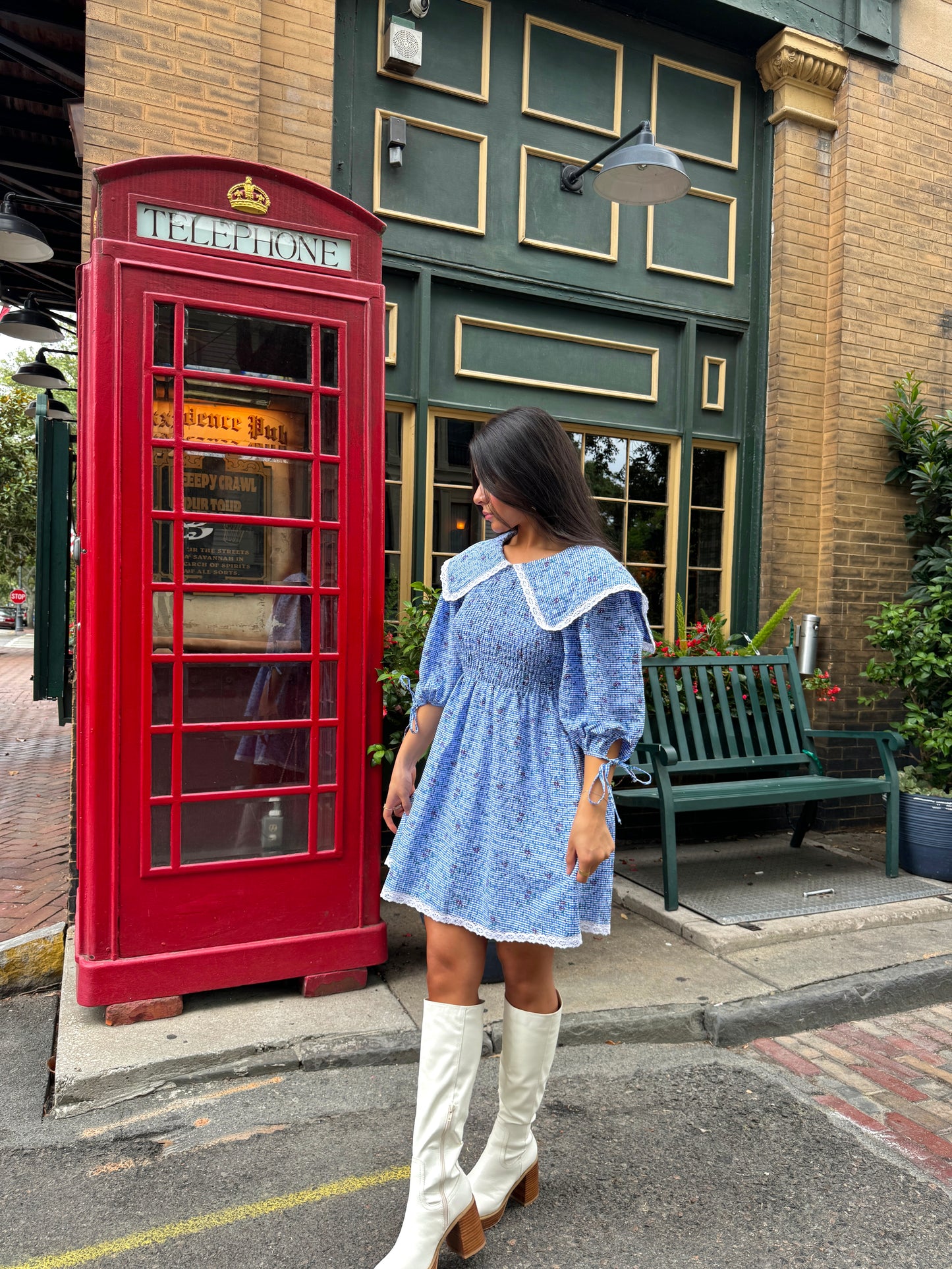 Baby Blue Peter Pan Collared Dress