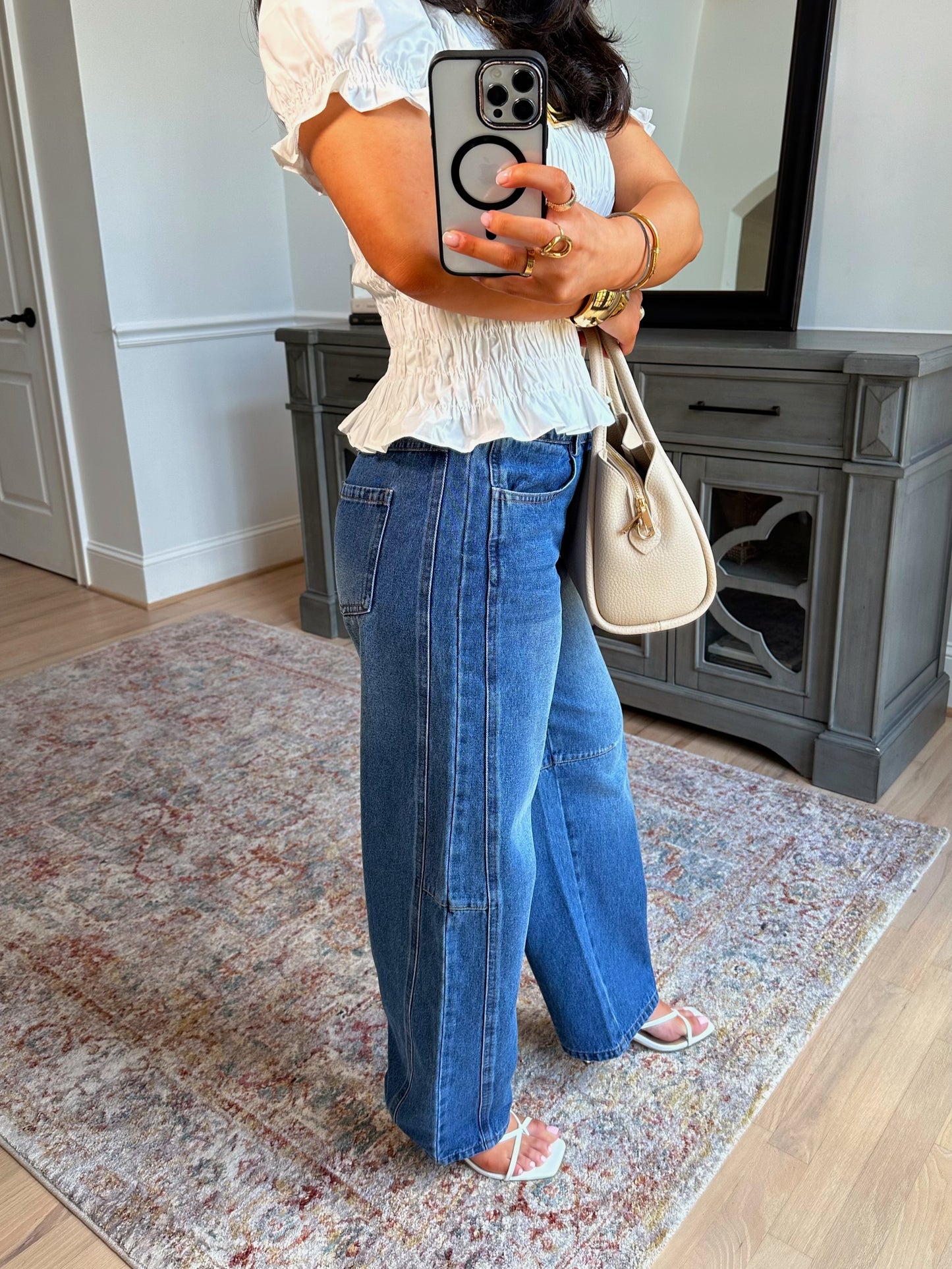 Cleo Mid-Rise Barrel Jeans
