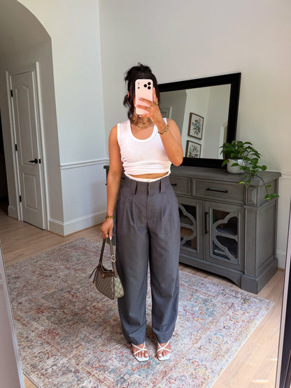 Cool Girl Grey Layered Trousers