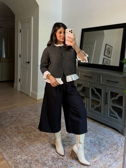 Camille Poplin Cardigan Sweater