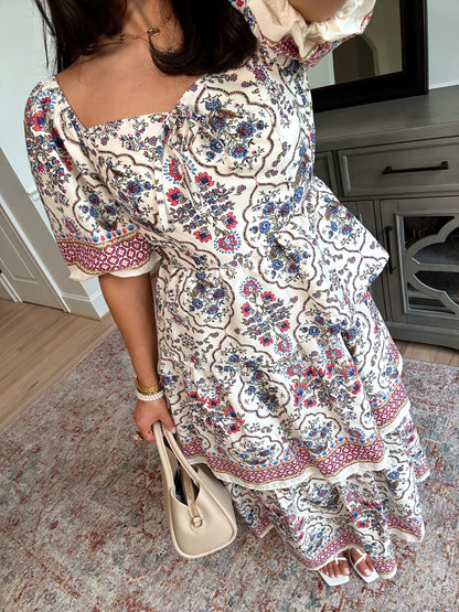 Camille Vintage Midi Dress