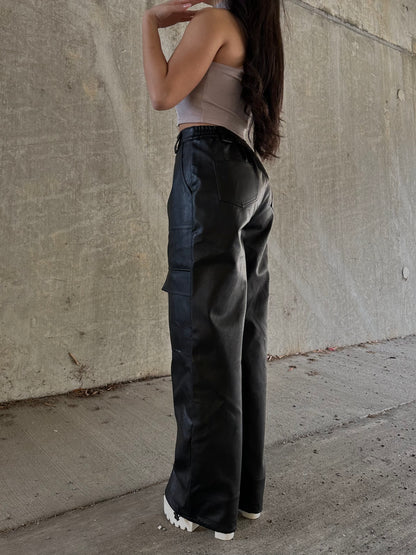 Signature Leather Cargo Pants