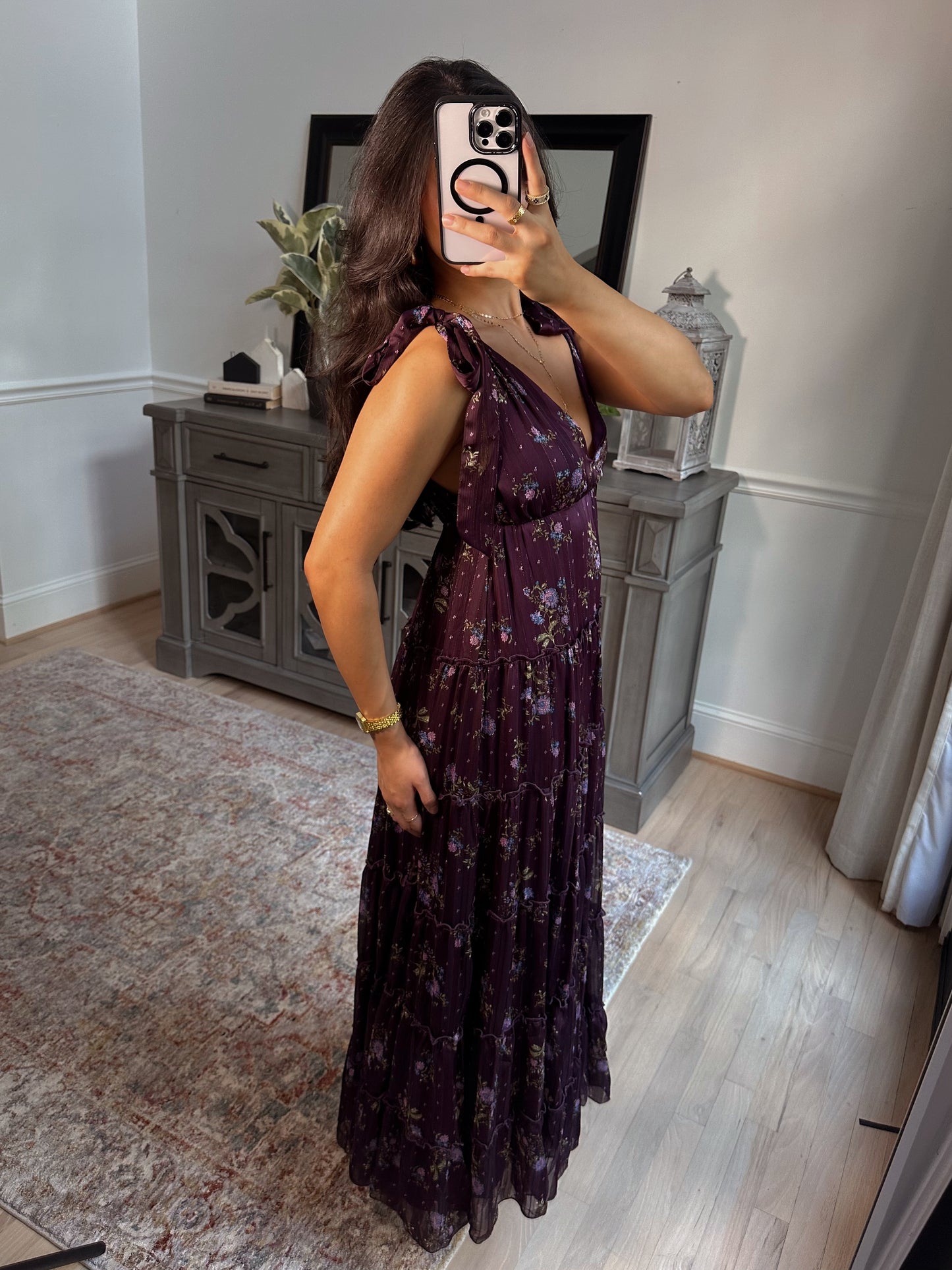 Enchanted Deep Purple Maxi Dress