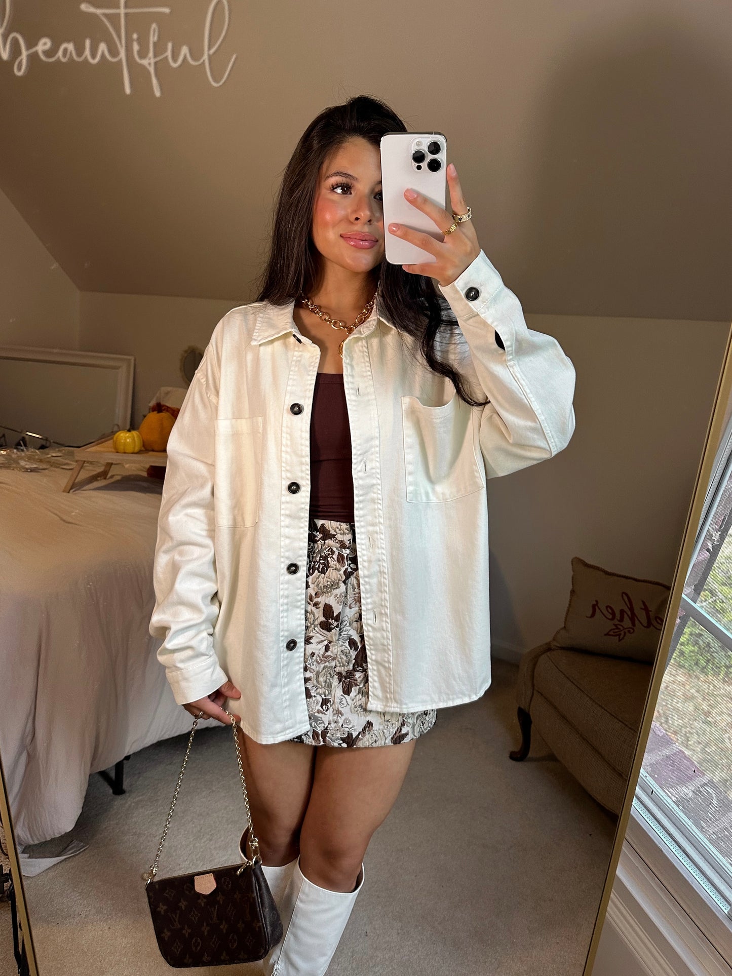 Cream Button-Up Jacket