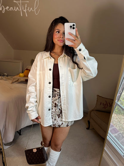 Cream Button-Up Jacket
