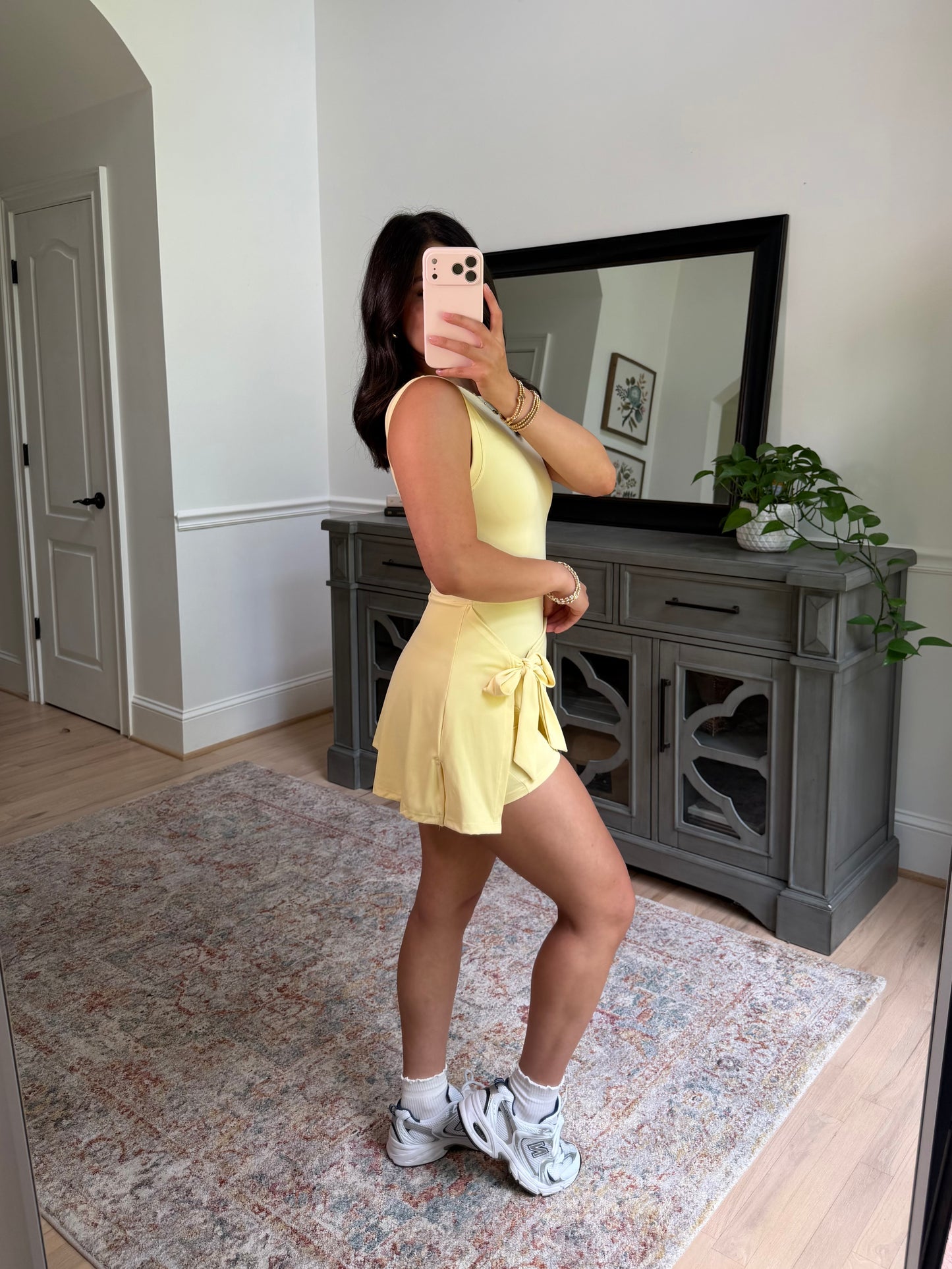 Yellow Wrap Active Romper