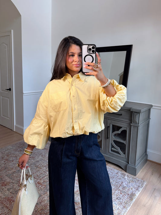 Golden Hour Bubble Hem Top