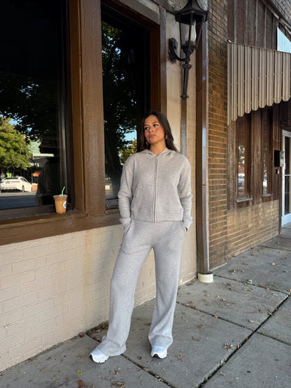 Grey Waffle Knit Set