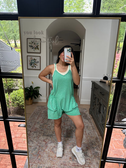 Green Slouchy Romper