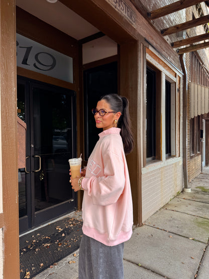 Blessed Baby Pink Oversized Mockneck Sweater