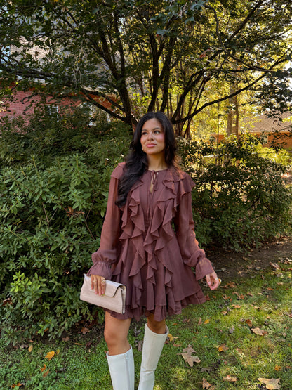 Cinnamon Dolce Ruffle Dress