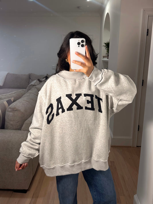 TX Reversible Oversized Mockneck Sweatshirt