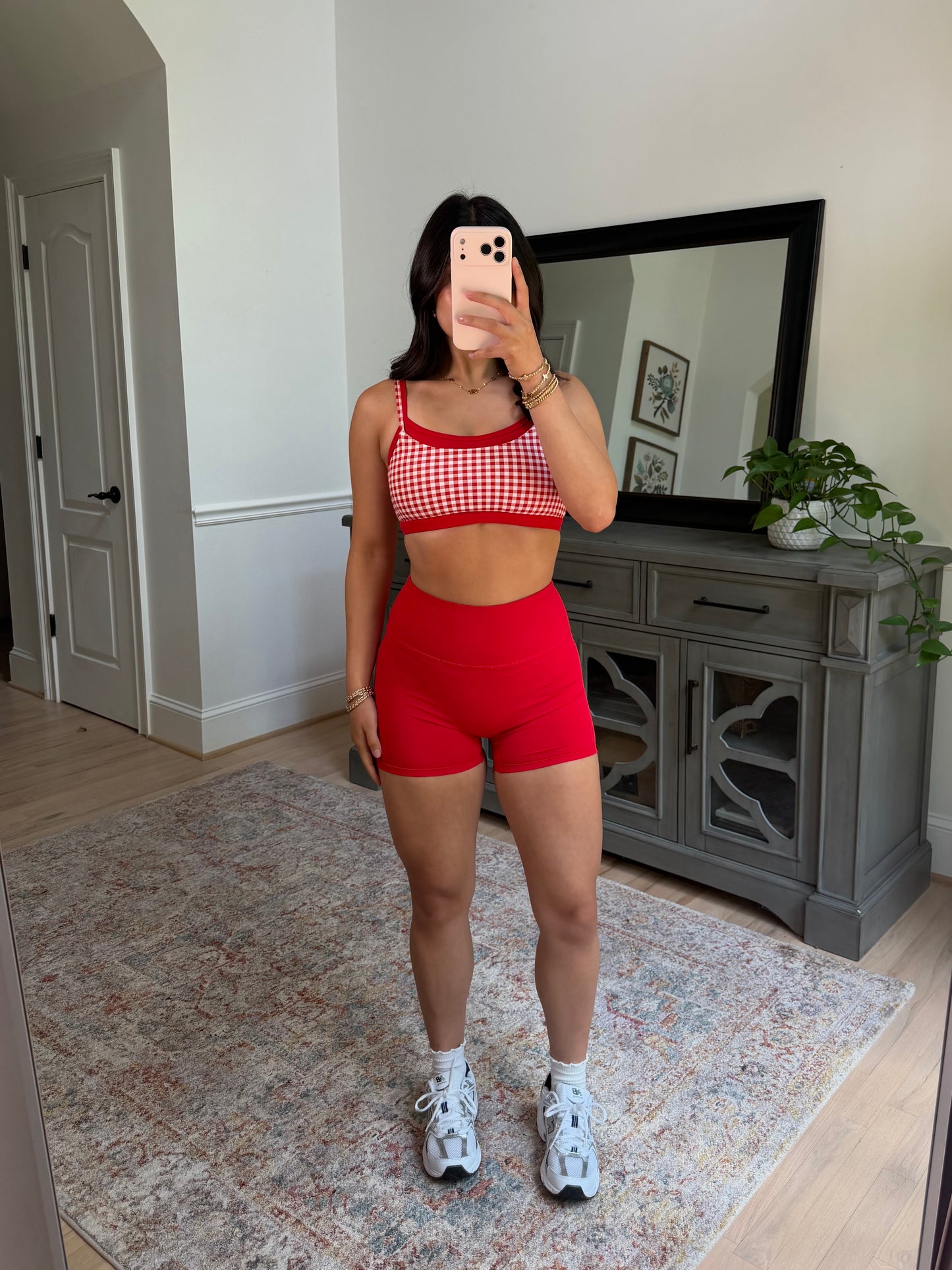 Red Biker Shorts