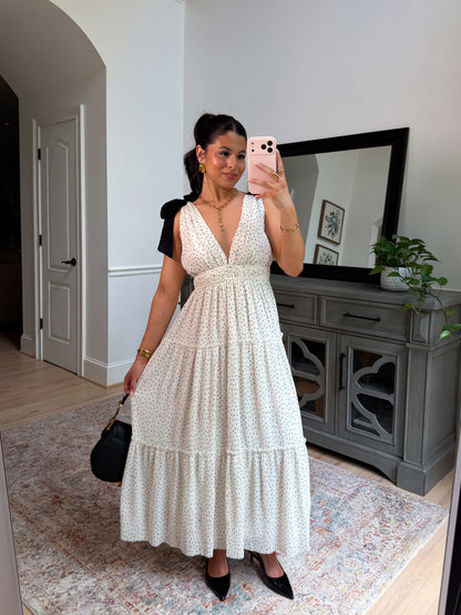 Lovely in Dots Bow Midi Dress