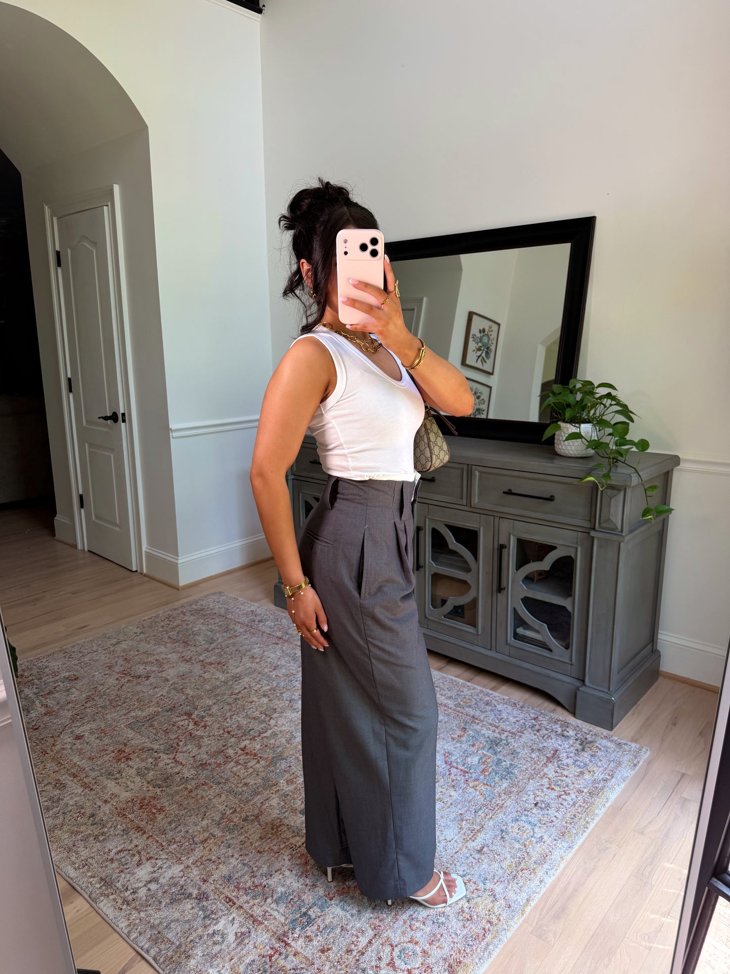 Cool Girl Grey Layered Trousers